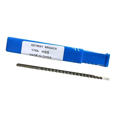 1/8 نوع الدفع Keyway Broach حجم بوصة عالية السرعة الصلب HSS أداة القطع لآلة التطرق باستخدام الحاسب الآلي تشغيل المعادن المقاومة للحرارة in Kuwait