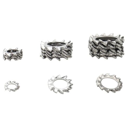 M2.5 M3 M4 M5 M6 M8 M10 M12 M14 M16 GB862.1 A2 304 Stainless Steel External Toothed Serrated Lock Washer Gasket(M12 (10pcs)) in Kuwait
