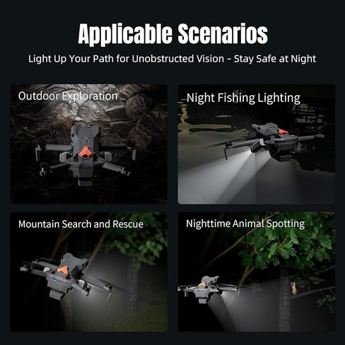 LICHIFIT Mini5 Pro Drone Searchlight Night Light for DJI Mini 5 Pro Rechargeable Dual Light 360° Rotation Multiple Modes Night Flight Light in Saudi Arabia