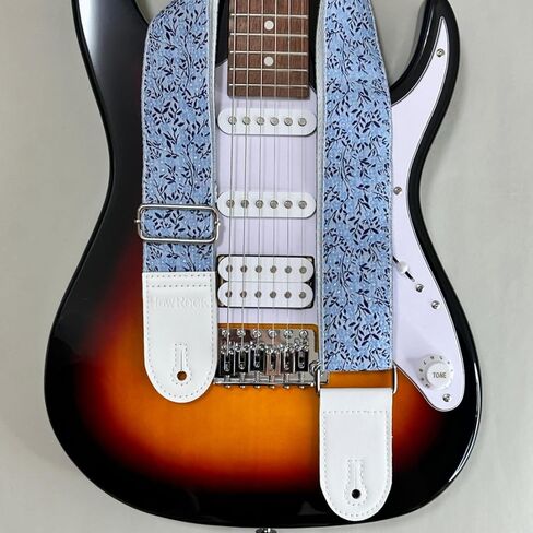 حزام الكتف الغيتار الأزرق الزهور زهرة ليف الجاكار التطريز قابل للتعديل الكهربائية الصوتية باس الملحقات (1 قطعة) in Kuwait