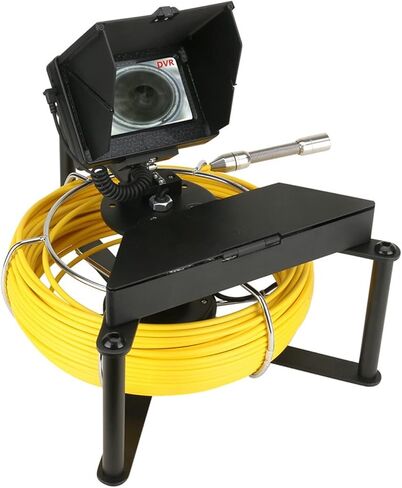 Sewer Endoscope Camera Sewer Camera with 4.3inch IPS Color Monitor Sewer Pipe Inspection Camera with 16GB DVR 512HZ Pipe Locator Sewer Drain Industrial Endoscope Long Time Battery in Saudi Arabia