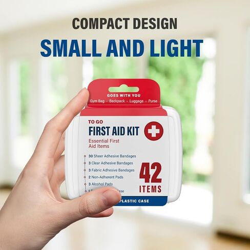 طقم إسعافات أولية مكون من 4200 قطعة من ديكور راك، 100 صندوق فردي مكون من 42 قطعة لكل منها، أدوات إسعافات أولية للجروح البسيطة، الخدوش، السفر، السيارة، المنزل، العمل، الرحلات الميدانية أو التخييم (4200 قطعة، 100 عبوة) in Kuwait