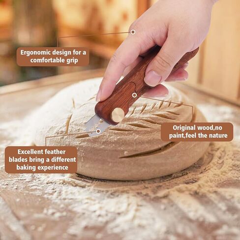 أداة تسجيل العجين المخمر للخبز من Uprichya، أداة تسجيل الخبز للعجين المخمر، أداة تسجيل سكين العجين المخمر، ماكينة حلاقة الخبز للخبز المنزلي in Kuwait