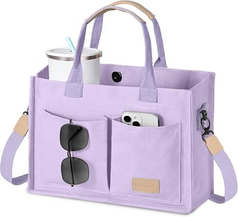 Tote Bags for Women Canvas Tote Purse Crossbody with Pockets Top Handle Shoulder Satchel Bag for Women in Kuwait
