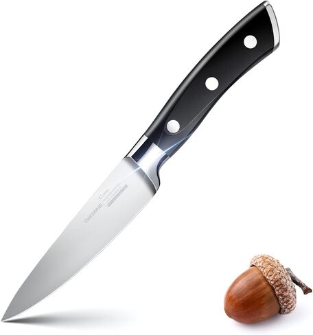 OAKSWARE Paring Knife, 4 inch Small Kitchen Knife Ultra Sharp German Stainless Steel Fruit and Vegetable Cutting Chopping Knives - Full Tang Ergonomic Handle in Saudi Arabia