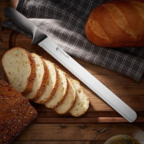KUTLER Professional 14-Inch Bread Knife and Cake Slicer with Serrated Edge - Ultra-Sharp Stainless Steel Cutlery in Saudi Arabia
