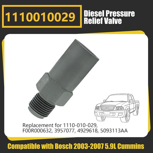 1110010029 Diesel Fuel Rail Pressure Relief Valve F00R000632 fits for RAM CUMMINS 03-07 5.9L 2500 3500 in Saudi Arabia