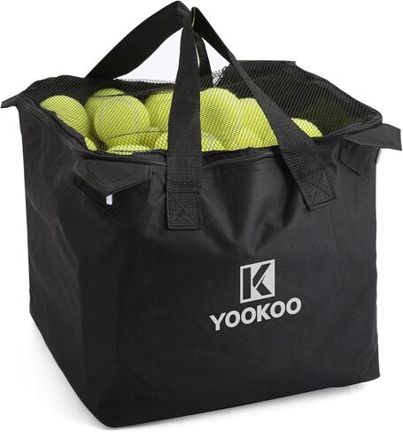 حقيبة كرة التنس من يوكو تحتوي على 150 كرة، حقيبة تخزين بديلة للتدريب والتعليم، محمولة وقوية، لكرة البيسبول والبيسبول والكرة اللينة، الإطار غير متضمن - أسود in Kuwait