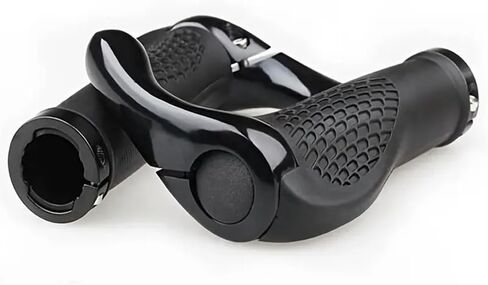 1 Pair of Bicycle Horn Handlebar Covers - Aluminum Alloy Rubber Covers with Installation Tool and Anti-Slip Shock Absorbers for Mountain, Road, and Off-Road Bikes in Saudi Arabia