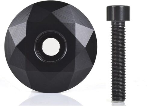 غطاء شوكة ألومنيوم CNC لدراجات MTB/الطرق | سطح مطحون بالماس | متوافق مع أنبوب التوجيه مقاس 28.6 مم وساق مقاس 31.8 مم in Saudi Arabia