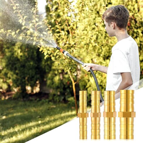 20 Pcs Brass Hose Barb Fitting 1/4" 5/16" 3/8" 1/2" (6 mm/8 mm/10 mm/12 mm) Barbed Hose Fittings Brass Splicer Mender Barbed Connector Air Line Repair Kit for Air Water Fuel Oil Hoses in Saudi Arabia
