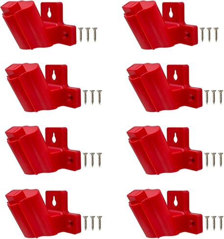 حامل أدوات مثبت على الحائط متوافق مع مثقاب كهربائي Milwaukee M12 12V، شماعة تخزين أدوات الطاقة للجراج، شاحنة العمل، صندوق الأدوات، الرف (8 عبوات، مع 24 براغي، غير مطبوعة ثلاثية الأبعاد) in Saudi Arabia