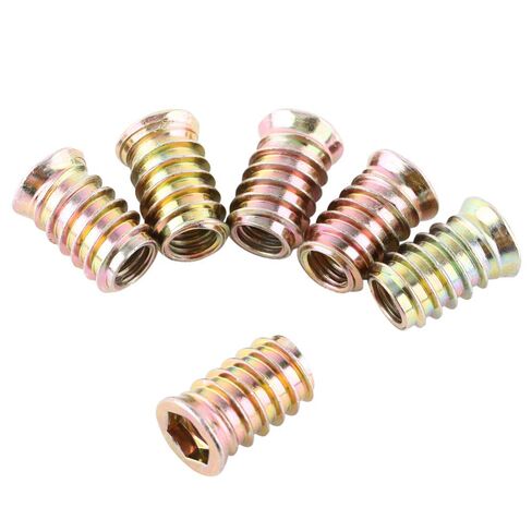 Qinlu-Washers 20Pcs Carbon Steel Hex Socket Drive Insert Nuts Threaded for Wood Furniture Screw Nut Stainless Hex Nut, for Factories Repair(M10x25mm) in Saudi Arabia
