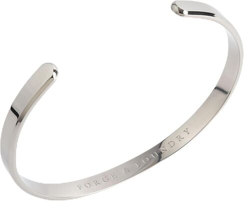 Forge & Foundry Men's Mensialist Titanium Cuff Bracelet | مؤلف من غير موثوق بالماء | المجوهرات الحرفية التي تقودها التصميم ، من لندن | رافك in Kuwait