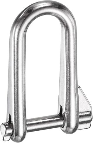 PATIKIL Long D Shackle, Stainless Steel Flat D Boat Shackle Marine Grade Key Pin for Lifting Outdoor Camping Hiking in Saudi Arabia
