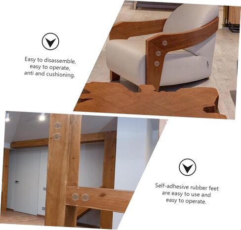 VILLCASE 272 قطعة من وسادات ممتصة للصدمات ذاتية اللصق لأبواب الخزانة والأثاث، مما يقلل من الضوضاء، حماية متينة، سهلة التركيب، مصدات أقدام الأثاث in Kuwait