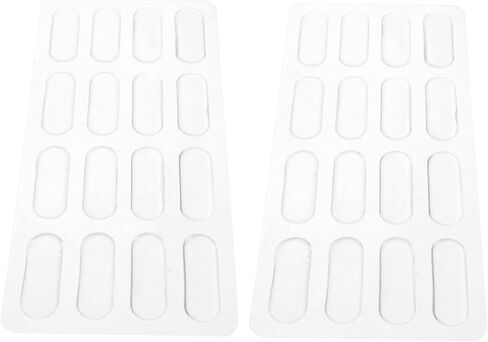 KALLORY 2Pcs Transparent Silicone Cabinet Door Bumper Strips Self Adhesive Collision Pads for Easy Installation Drawer Wall Protects Furniture Maintains Aesthetic Appeal in Saudi Arabia