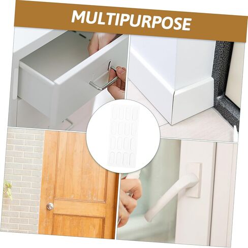 KALLORY 2Pcs Transparent Silicone Cabinet Door Bumper Strips Self Adhesive Collision Pads for Easy Installation Drawer Wall Protects Furniture Maintains Aesthetic Appeal in Saudi Arabia