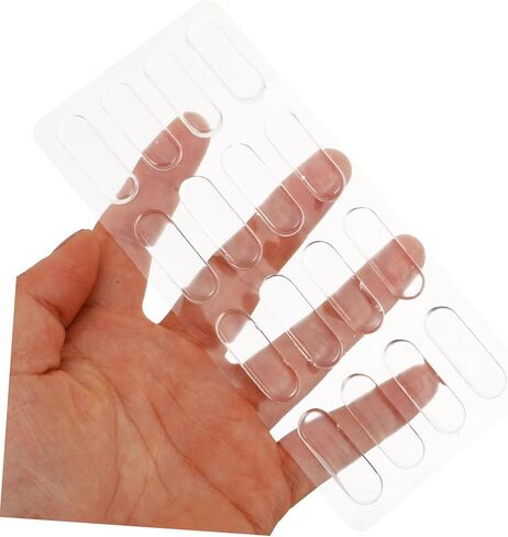 KALLORY 2Pcs Transparent Silicone Cabinet Door Bumper Strips Self Adhesive Collision Pads for Easy Installation Drawer Wall Protects Furniture Maintains Aesthetic Appeal in Saudi Arabia
