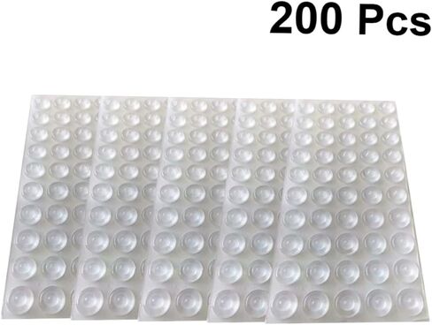 200pcs Self-Adhesive Door Knob Bumpers Door Soundproofing Bumper Guard Shock Absorber Non Slip Pads for Furniture in Saudi Arabia