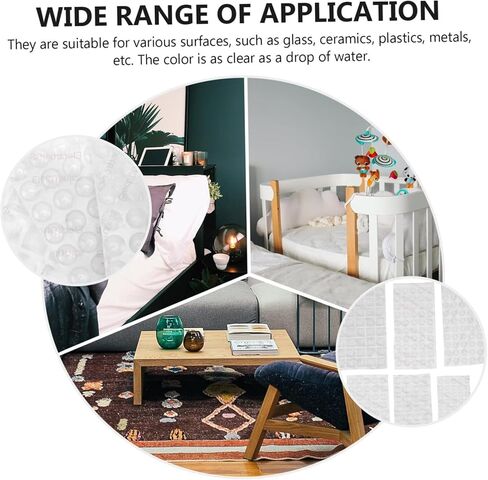 STOBOK 272pcs Self-Adhesive Rubber Bumper Pads for Noise Dampening Feet Bumpers for Cabinets Doors and Furniture in Saudi Arabia