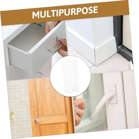 TEHAUX Anti-Collision Strip for Cabinet Doors Drawers 2pcs Silicone Bumper Pads Rubber Drawer Bumpers Wall Protector for Home Use in Saudi Arabia