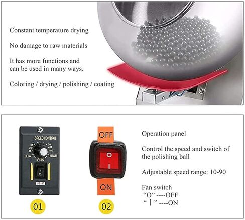 Electric Candy Coating Machine, Commercial Chocolate Coater for Sugar Balls, Peanuts and Nuts in Saudi Arabia