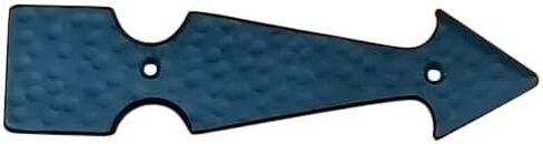 12" Faux Arrow Hinge with Hammered Distressed Surface - Matte Black Powder Coat Finish - Sold Individually in Kuwait