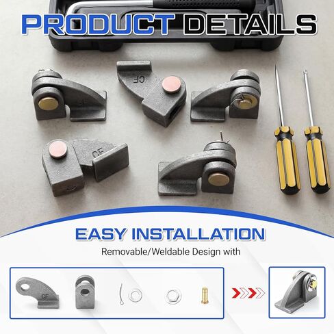 Hicarer 10 Pack Steel Weld on Trailer Hinges Heavy Duty Metal Dump Trailer Trucks Gate Door Hinges Suitable for Tractor Tailgates in Saudi Arabia