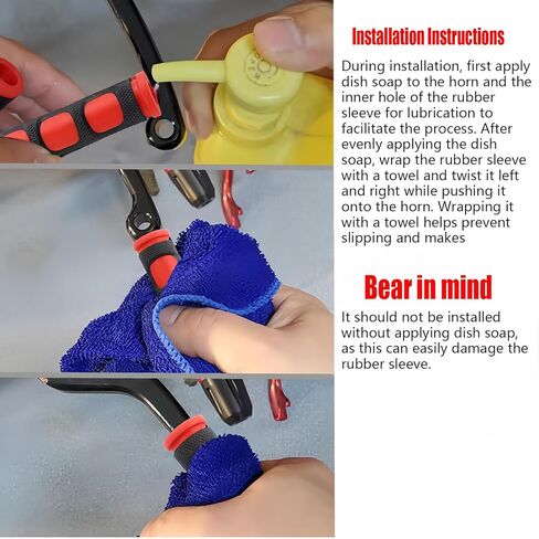 Universal Motorcycle and Bicycle Brake Lever Grips, Non-Slip Silicone Cover, 2pcs, Multi-Color in Saudi Arabia