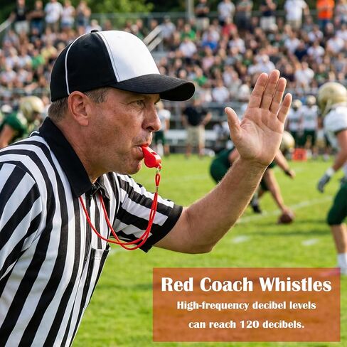 12 Pcs Red Emergency Whistles with Lanyard, Loud Referee Whistles Loud Crisp Sound Lifeguard Whistle Plastic Whistle for Sport Training Outdoor Emergencies in Saudi Arabia