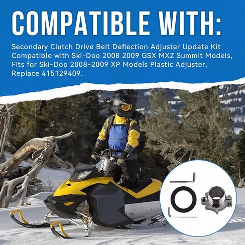 Secondary Clutch Drive Belt Deflection Adjuster Update Kit Compatible with Ski-Doo 2008 2009 GSX MXZ Summit Models, Fits for Ski-Doo 2008-2009 XP Models Plastic Adjuster, Replace 415129409 in Saudi Arabia