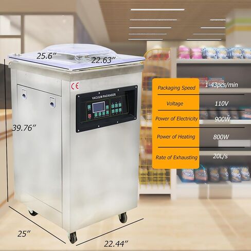 Single Chamber Vacuum Packaging Sealing Machine Commercial Stainless Steel Vacuum Sealer for Liquid-Rich Foods in Saudi Arabia