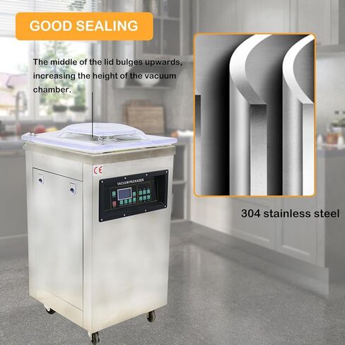 Single Chamber Vacuum Packaging Sealing Machine Commercial Stainless Steel Vacuum Sealer for Liquid-Rich Foods in Saudi Arabia