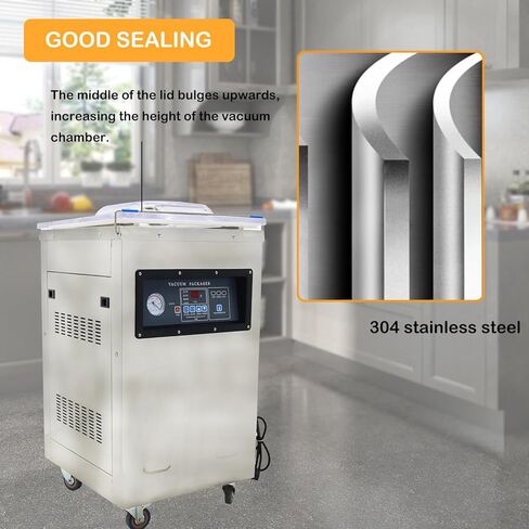 Commercial Single Chamber Vacuum Sealer Packaging Machine for Meat Vegetable Fruit Stainless Steel 15.7inch Sealing Length 110v in Saudi Arabia