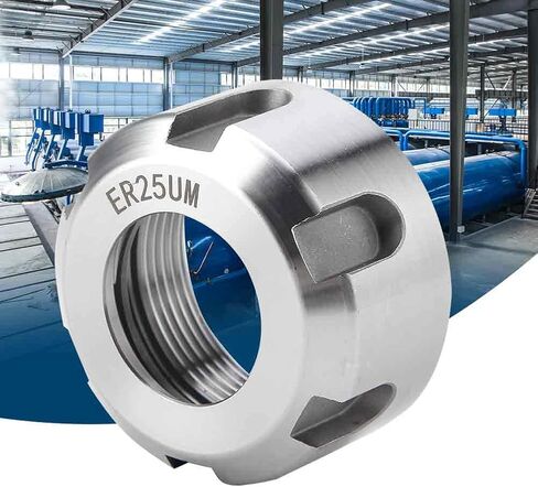 Strong Clamping Metal Collet Nut for Lathe Chuck Holder - High Wear Resistance for ER25 Chuck, Suitable Tool Handle and Rod - Black 1pcs (M32*1.5) in Saudi Arabia