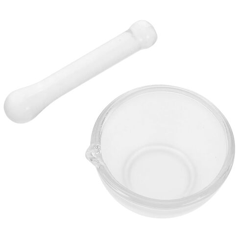 SEWACC Thick Base Glass Mortar and Pestle Laboratory and Kitchen Grinding Bowl Tool for Crushing and Fine Powder Preparation in Saudi Arabia