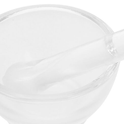 SEWACC Thick Base Glass Mortar and Pestle Laboratory and Kitchen Grinding Bowl Tool for Crushing and Fine Powder Preparation in Saudi Arabia