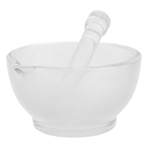 Luxshiny Precision Glass Mortar and Pestle Laboratory Grinding and Mixing Bowl for Efficient Crushing High-Temperature Resistant Glass Tool for Chemical Sample Preparation in Saudi Arabia