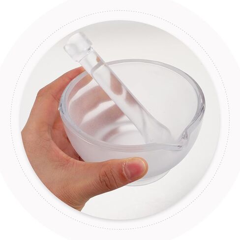 Luxshiny Precision Glass Mortar and Pestle Laboratory Grinding and Mixing Bowl for Efficient Crushing High-Temperature Resistant Glass Tool for Chemical Sample Preparation in Saudi Arabia