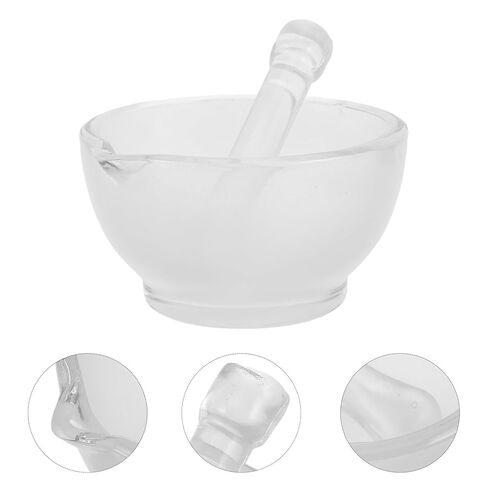 Luxshiny Precision Glass Mortar and Pestle Laboratory Grinding and Mixing Bowl for Efficient Crushing High-Temperature Resistant Glass Tool for Chemical Sample Preparation in Saudi Arabia