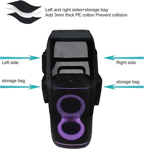 Portable Party Speaker Dust Cover Protective Case Storage Bag Compatible with JBL PartyBox 520 in Kuwait