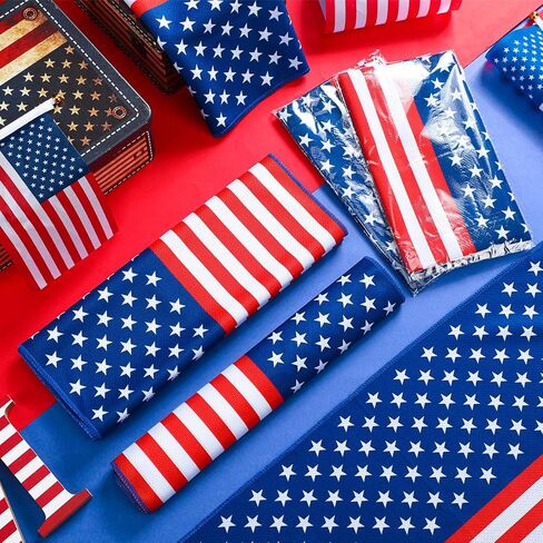 12 Pack Patriotic Cooling Towel with American Flag 40" x 12" Cooling Neck Wraps Microfiber Instant Cool Towel Red White and Blue Workout Towels Patriotic Party Supplies in Saudi Arabia