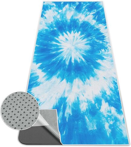 Yoga Mat Towel,Hot Yoga Towel High-Definition Pattern,Machine Washable with Ultra-Absorbent Yoga Towels for Hot Yoga Non Slip for Fitness,Exercise,Pilates,72 x 27 in,Ink Wash in Saudi Arabia