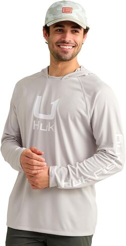 HUK Men's Icon Hoodie, Hooded Fishing Shirt With Sun Protection in Saudi Arabia