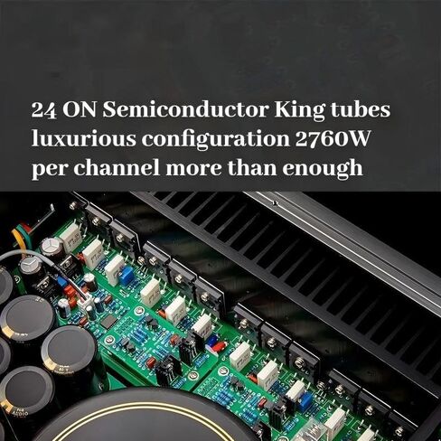 MPA-02 مضخم صوت متكامل من الفئة A/AB - 350 وات + 350 وات مضخم طاقة ستيريو هاي فاي - تصميم ثنائي أحادي متوازن بالكامل مع 24 ترانزستور شبه تشغيل، 1200 وات، مدخلات XLR/RCA ومخرج مضخم الصوت in Kuwait