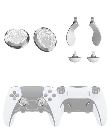 kd.fly metal thumbsticks & back paddlles for ps5 edge controller adlovystick action ، thans heumb sticks cups for ps5 dual sense steed stick ، ​​2 stysic stick ، ​​4 back back ، in Kuwait