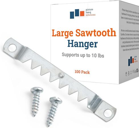Sawtooth Hangers Large with Screws - 100 Pack - Canvas Hanger - Picture Frame Hanger in Kuwait