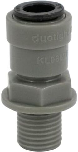 منظم ثنائي 4PK أو تركيب مشعب 8 مم (5/16 بوصة OD) × 1/4 بوصة دفع خيط ذكر لتوصيل بلاستيك الأسيتال جون نوع الضيف تركيب مسودة دفع DUO103 in Kuwait