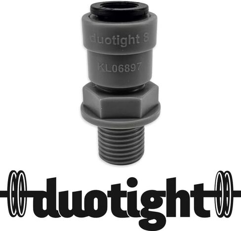 منظم ثنائي 4PK أو تركيب مشعب 8 مم (5/16 بوصة OD) × 1/4 بوصة دفع خيط ذكر لتوصيل بلاستيك الأسيتال جون نوع الضيف تركيب مسودة دفع DUO103 in Kuwait